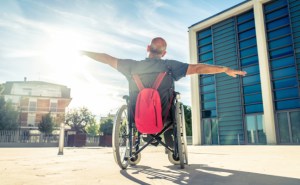 Man on wheel chair
